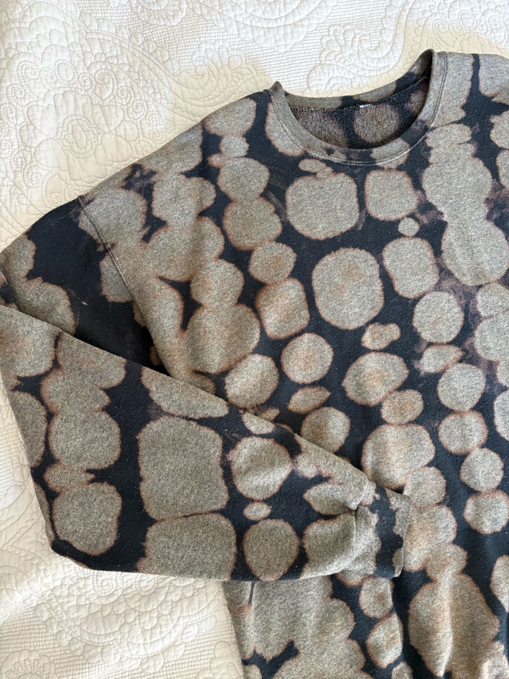 Urban Outfitters Urban Renewal Remade Black Tie-Dye Crew Neck Sweatshirt - Picture 2 of 3